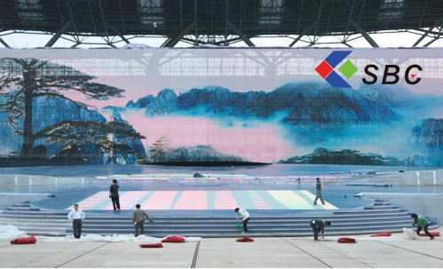 科美芯LED地砖屏闪耀在合肥第四届全国体育大会开幕式